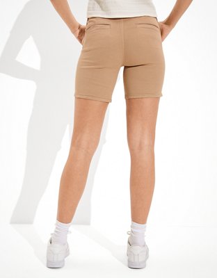 AE Stretch Low-Rise Khaki Bermuda Short