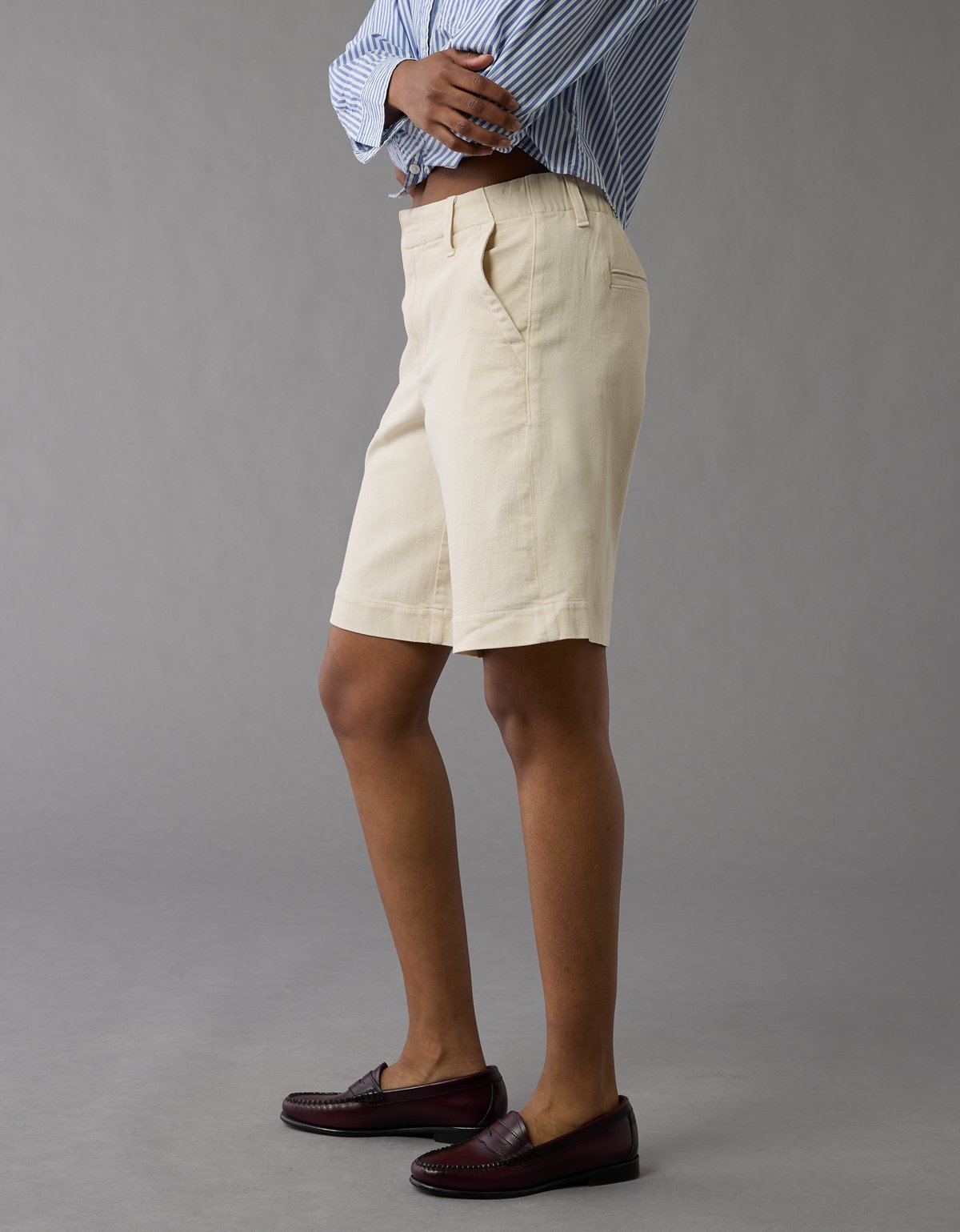 AE 11" Stretch High-Waisted Trouser Short - image 5