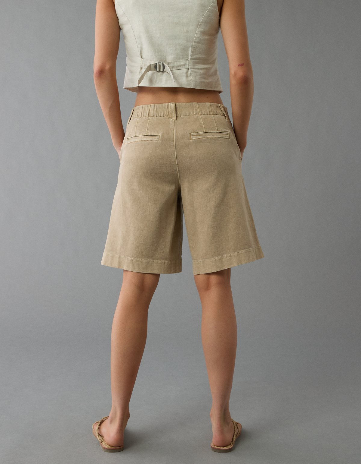 AE 11" Stretch High-Waisted Trouser Short - image 2