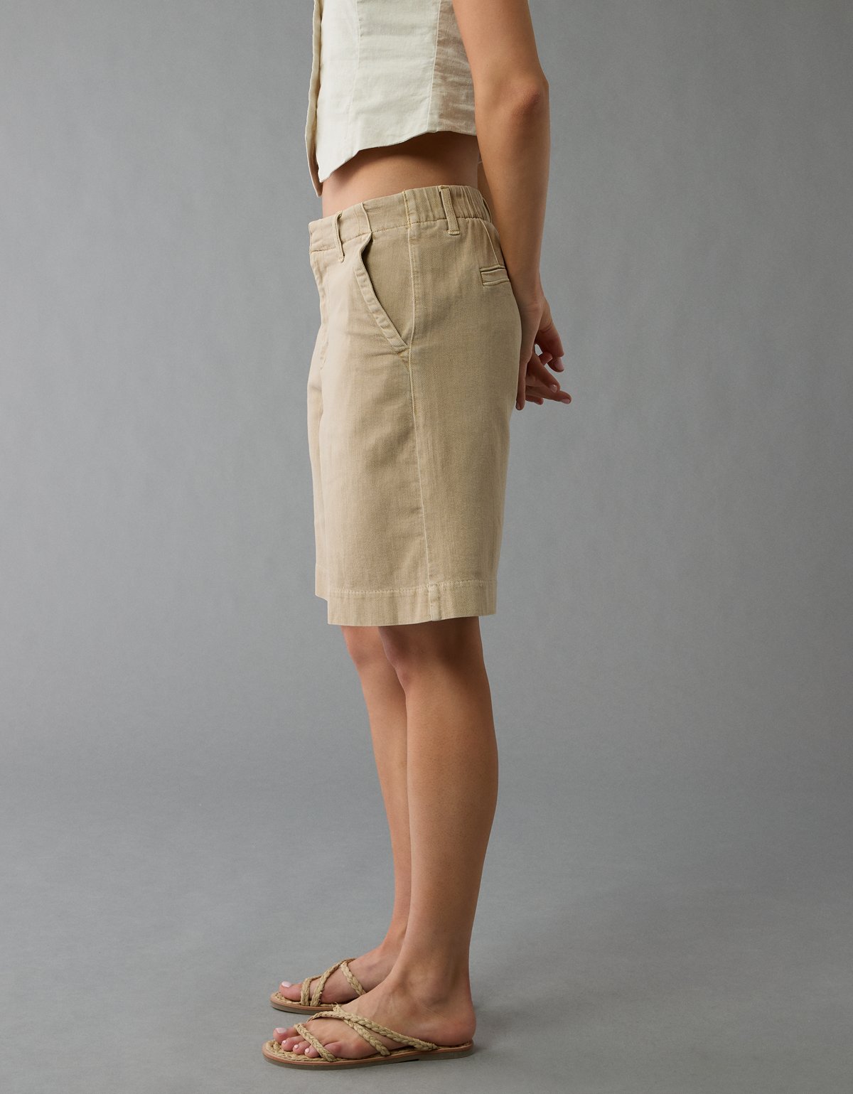 AE 11" Stretch High-Waisted Trouser Short - image 5