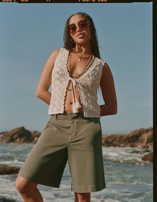 AE Short Estilo Trouser Stretch Cintura Alta de 11"