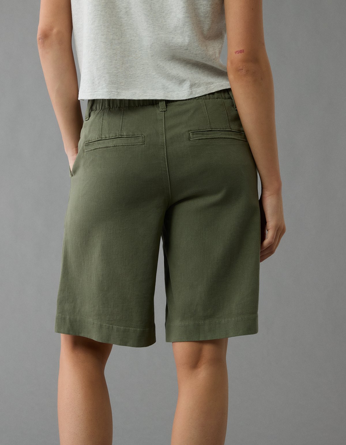 AE 11" Stretch High-Waisted Trouser Short - image 2