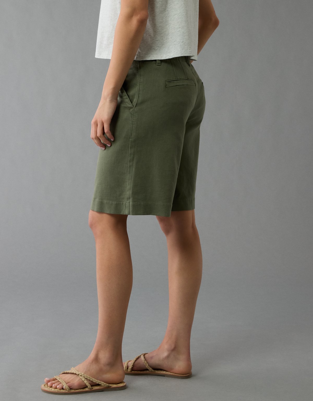 AE 11" Stretch High-Waisted Trouser Short - image 5