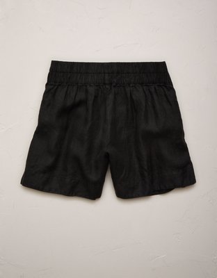 Женские шорты American Eagle AE77 Premium Linen, цвет: Чёрный — фото 4