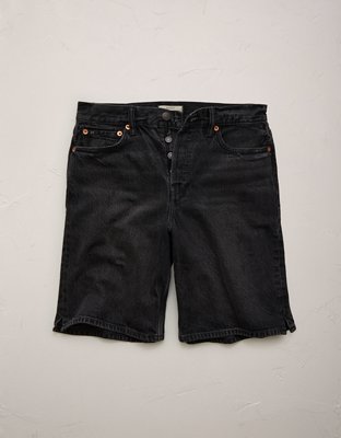 AE77 Premium Super High-Waisted Baggy Bermuda Denim Short