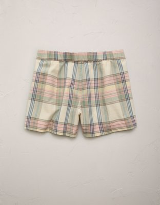 AE77 Super High-Waisted Madras Short