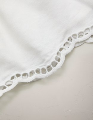 AE77 Embroidered Linen-Blend Pull-On Short