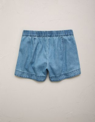 AE77 High-Waisted Chambray Short