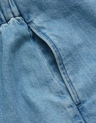 AE77 High-Waisted Chambray Short