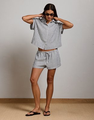 AE77 Linen Pull-On Short