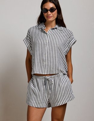 AE77 Linen Pull-On Short