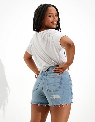 AE Curvy Denim Mom Shorts