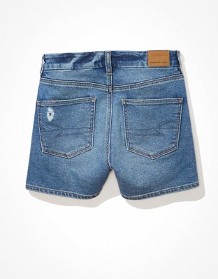 ae stretch curvy denim mom shorts