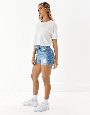AE Stretch Curvy Denim Mom Shorts