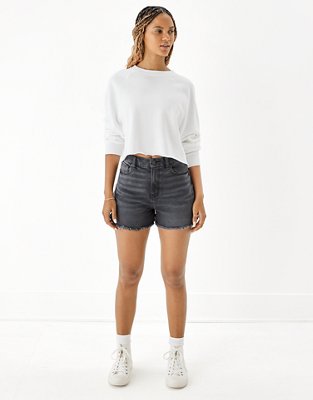 AE Stretch Curvy Denim Mom Shorts