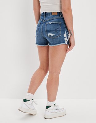 AE Strigid Curvy Denim Mom Shorts