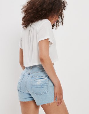 Женские джинсы American Eagle AE Real Good Repurposed Denim Curvy Mom Short — фото 2