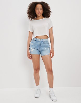 Женские джинсы American Eagle AE Real Good Repurposed Denim Curvy Mom Short — фото 5