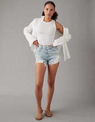 Real Denim High-Waisted Mom Shorts  Подростковые модные наряды, Стильные  наряды, Одежда