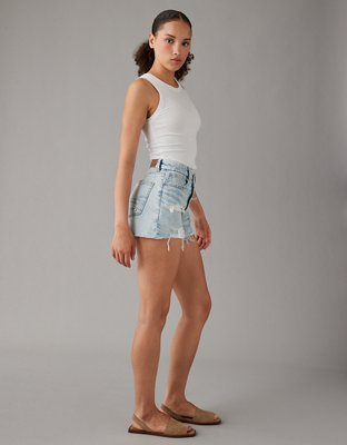 AE Strigid Curvy Ripped Denim Mom Short