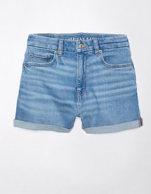 American Eagle Super Stretch Super High Rose Shortie Jean Shorts Blue Size  6 - $14 - From Emily