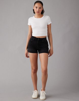 Shape Black High Waist Hotpants, Curve