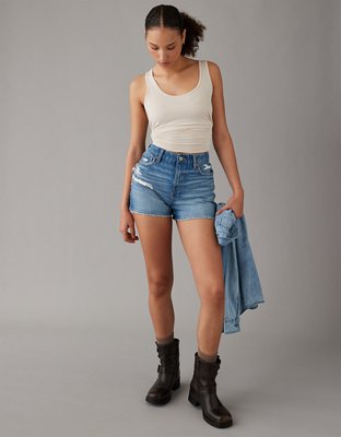 Ripped jean store shorts american eagle