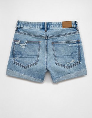 Short maman en denim en rondeur extensible et déchiré AE