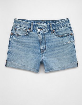 Short maman en denim en rondeur extensible et déchiré AE