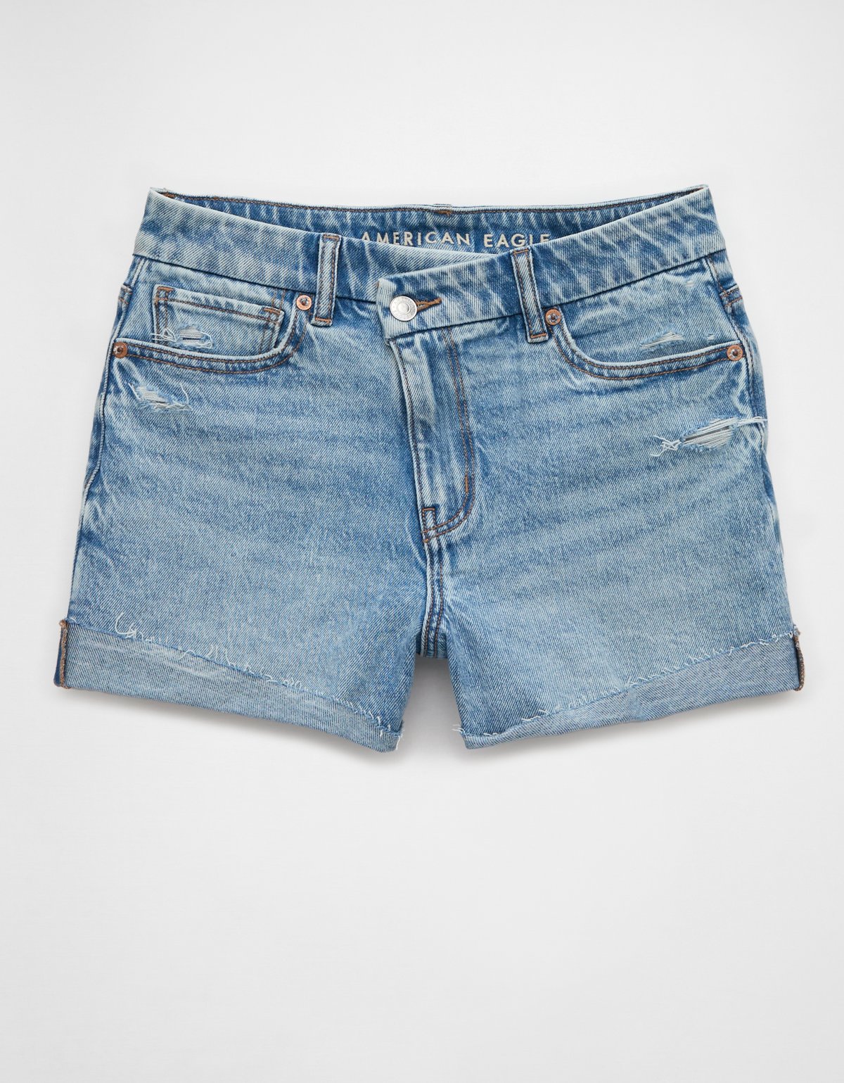 AE Stretch Curvy Ripped Denim Mom Short - image 3