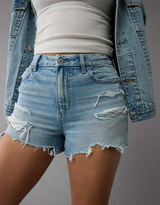 AE Strigid Curvy Ripped Denim Mom Short