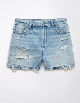 AE Strigid Curvy Ripped Denim Mom Short