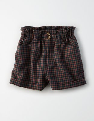 AE Plaid Mom Shorts