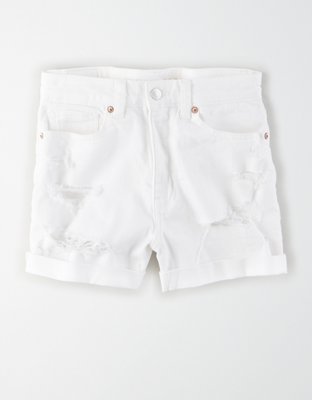 american eagle white denim shorts