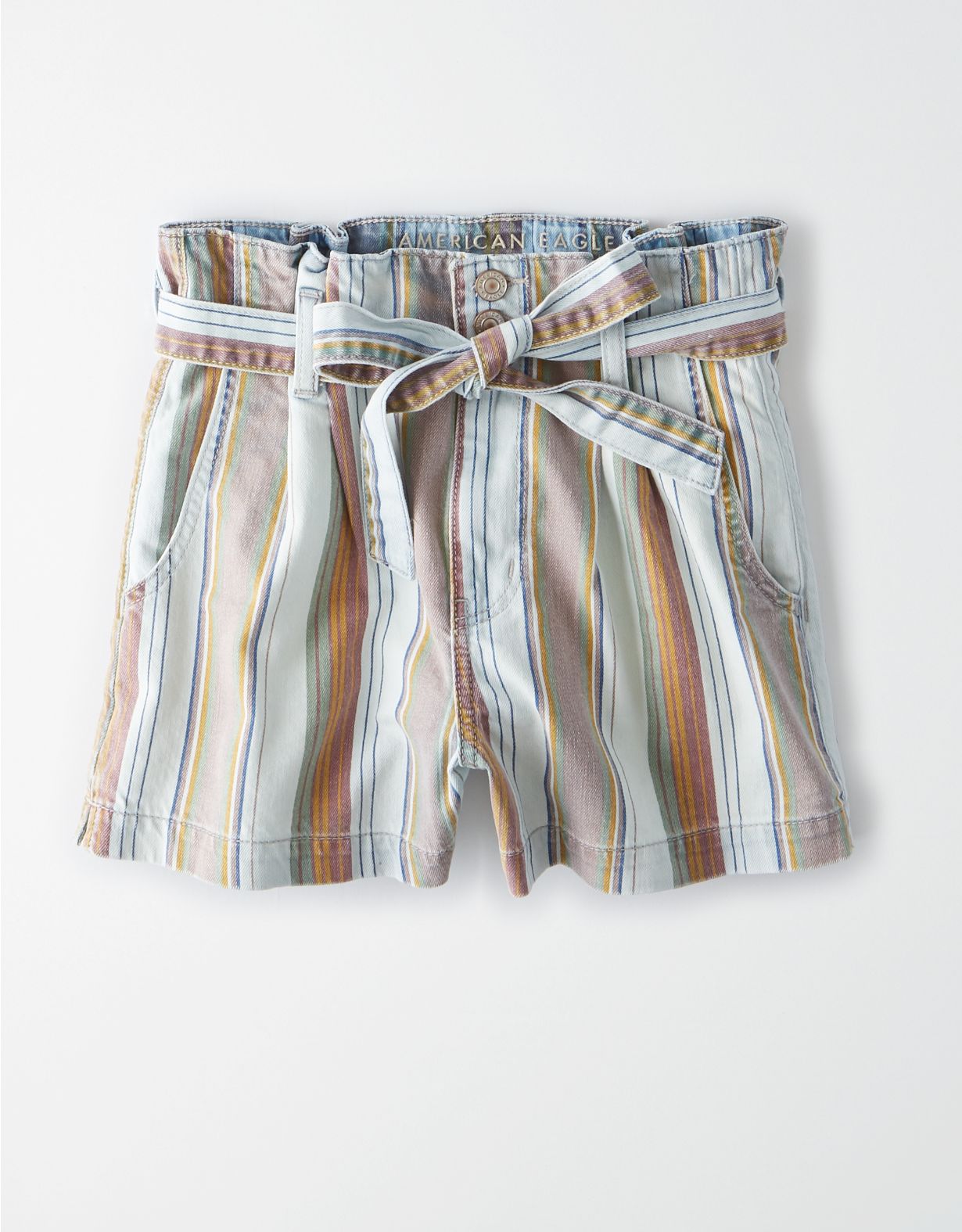 AE Paperbag Denim Mom Shorts