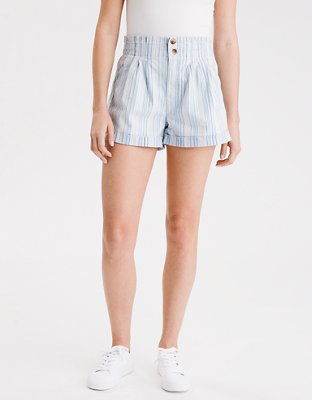 Women's Stripe Mini Shorts High Rise