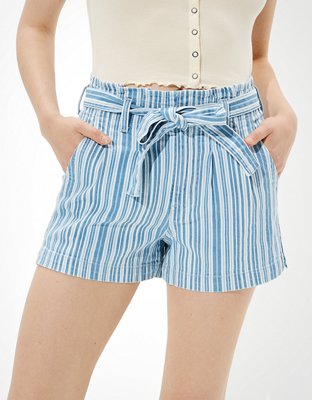 AE Paperbag Denim Mom Shorts
