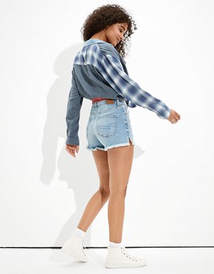 AE Stretch Denim Mom Shorts