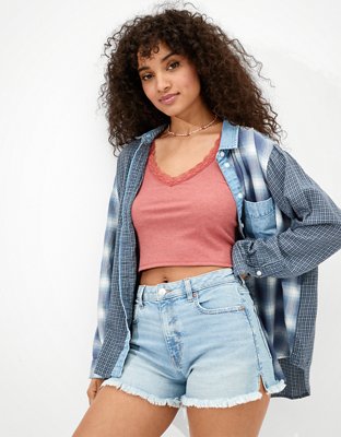 AE Stretch Denim Mom Shorts