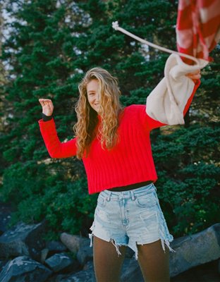 AE Denim Mom Shorts
