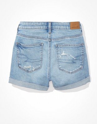 AE Stretch Crossover Denim Mom Shorts