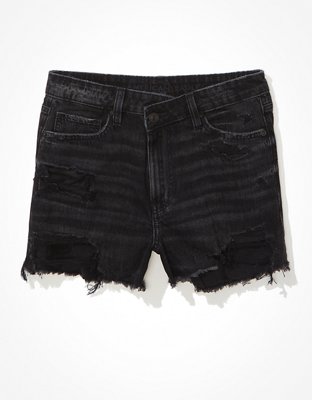 AE Stretch Crossover Denim Mom Shorts