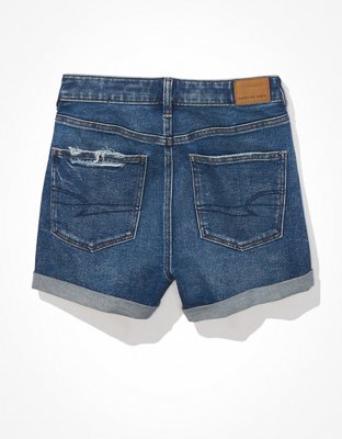 AE Stretch Crossover Denim Mom Shorts