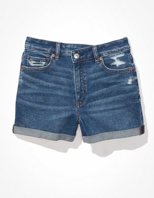 AE Stretch Crossover Denim Mom Shorts