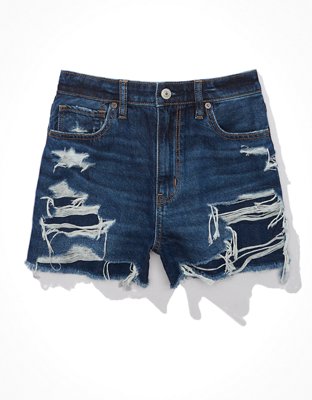 American Eagle Super Stretch Super High Rose Shortie Jean Shorts Blue Size  6 - $14 - From Emily