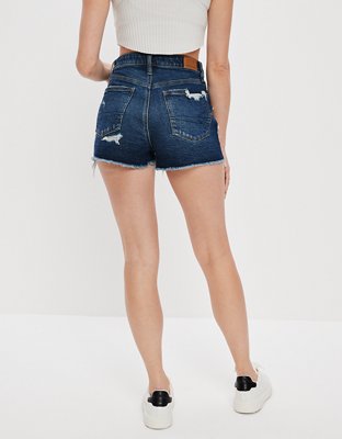 AE Strigid Denim Mom Shorts