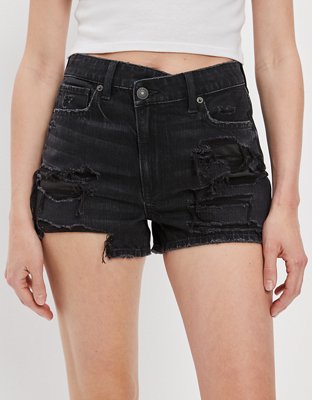 Black denim cheap jean shorts