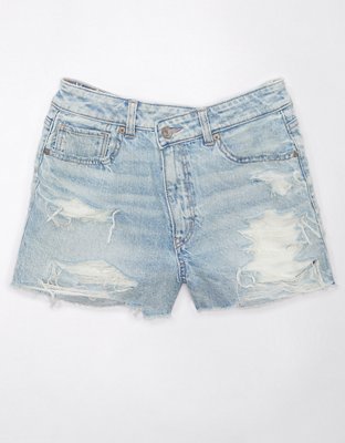 AE Strigid Denim Mom Shorts