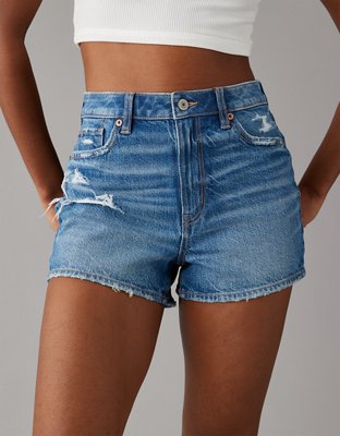 AE Strigid Ripped Denim Mom Short