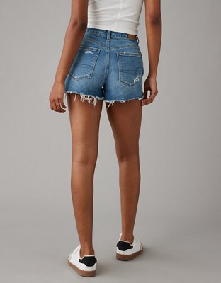 AE Strigid Ripped Denim Mom Short